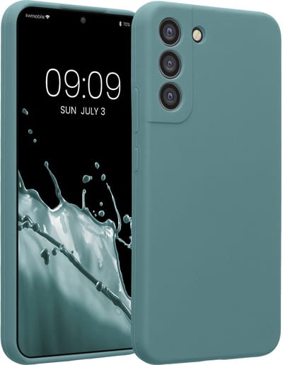 kwmobile telefoonhoesje geschikt voor Samsung Galaxy S22 Plus - TPU backcover met siliconen coating - Smartphone case in Arctische nacht