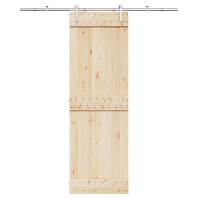 vidaXL - Schuifdeur - onderdelenset - 183 - cm - roestvrij - staal - zilverkleurig