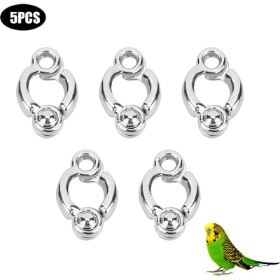 5 STUKS Metalen Huisdier Vogel Activiteit Opening Training Voetring Accessoires Papegaaien Kooi BenodigdhedenNo. 5 wit