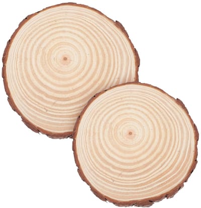Tuinstapstenen Set - Buitenpad Stenen - Gazon Verfraaien - Natuurlijk Hout Design - 23x23x2 cm - Houtkleur