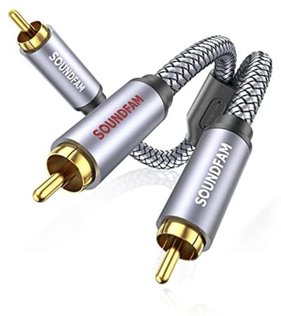 Cinch Y Kabel 2M - 1-RCA naar 2-RCA Stereo Audio Kabel voor Subwoofer, Versterker, Hi-Fi & Thuis Cinema