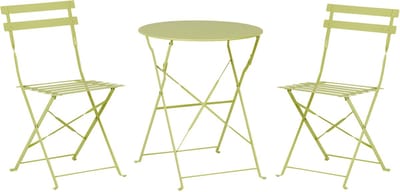 FIORI - Bistroset voor 2 - Limegroen - Staal