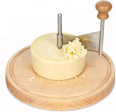 Ronde kaasschaaf en kaassnijder voor Tete de Moine kaas en chocolade, diameter 21,7 cm, perfect voor kaasliefhebbers en als cadeau voor bakfanaten