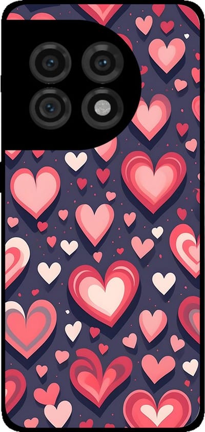 Smartphonica Telefoonhoesje Geschikt voor OnePlus 11 met Hartjes Opdruk - TPU Backcover Case With Heart Design geschikt voor OnePlus 11