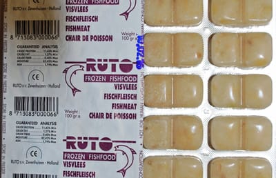 Ruto Visvlees diepvriesvoer blister | 100 gram | portieblokjes Diepvries