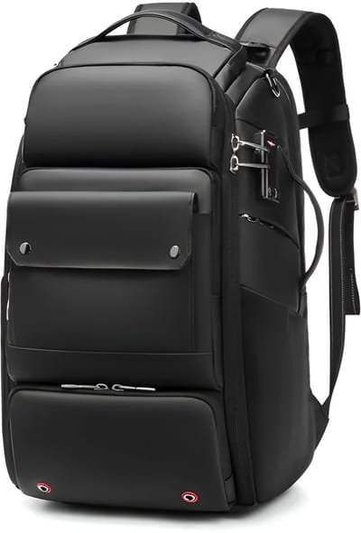 CarryQuest® - Heren Reistas SLR Camerarugzak - 40L - Waterbestendig + Wachtwoordslot - Geschikt voor 17" Laptop - Hoogwaardig Oxford - Laptop Rugzak -