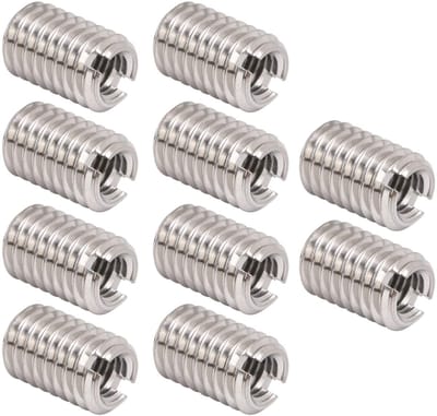 Dailygoods- Tandmoer 10 Stuks - RVS Draad - M5 x 0.8mm - M8 x 1.25mm - Lengte 12mm - Schroefdraad Reparatie Accessoires - Schroefdraadmoer