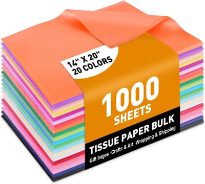 1000 Vellen Kleurrijk Tissuepapier 35x50cm - Bulk Inpakpapier voor Cadeaus, Ambachten en Decoratie