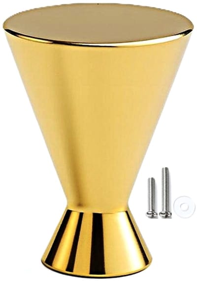 MSQDESIGN - Kastknop Goud (Metaal) - Kastknoppen Goud - Deurknopjes Goud voor kast - Deurknop Goud - Deurknopjes Goud - Meubelknop Goud - Meubelknoppen Goud - Deurknopjes Goud - Deurknoppen Goud - Ladeknoppen voor deurtjes -incl schroeven