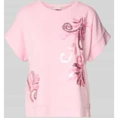T-shirt van viscosemix met pailletten