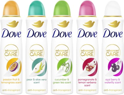 Dove - Deodorant Spray Mixset - Advanced Care Anti-Transpirant Go Fresh - 5 x 150 ml