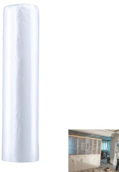 Kunststof Afdekzeil 400 cm x 20 m - Transparante Schilderfolie voor Bescherming