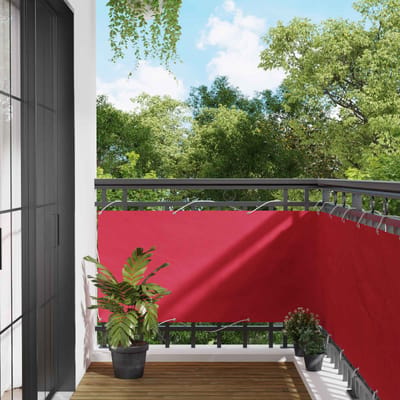 vidaXL - Balkonscherm - 75 - x - 300 - cm - Oxford - Stof - Rechthoekig - Bordeauxrood