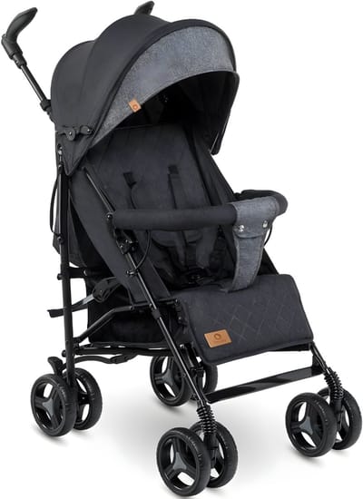 Quvo® Plooibuggy - Plooibuggy Peuter - Plooibuggy Tot 27 Kg - Plooibuggy Chicco - Plooi Buggy - Donkergrijs - 51cm x 80cm x 105cm