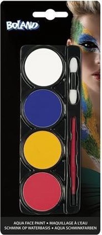 Boland - Palet schmink Clown deluxe - - Schmink palet - Carnaval, Themafeest, Halloween, Kinderfeestje - Clown - Circus
