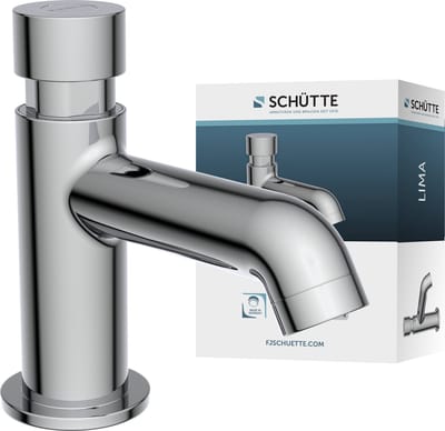 SCHÜTTE LIMA Zelfsluitende Fonteinkraan - Koudwaterkraan - Chroom