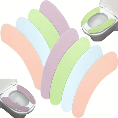 Badkamerverwarmer Toiletbrilhoesjes Wasbaar en Herbruikbaar Toiletbrilkussen Toiletbrilverwarmerhoes voor Kinderen & Volwassenen beige