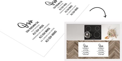 Keukenloper - Loper keuken - 'Oom' - Quotes - Liefde - Spreuken - 120x60 cm - Keukenloper vinyl