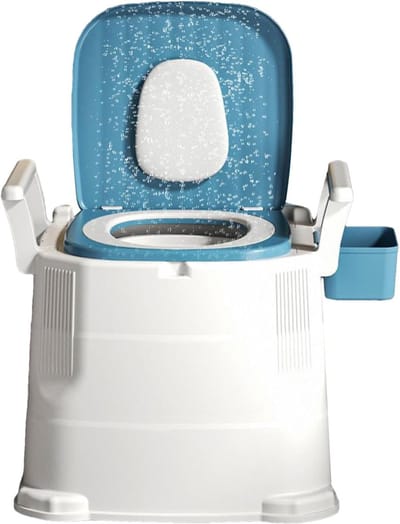 Draagbaar Toilet - Buiten Commodestoel - Kamperen en Buiten - Geurbeheersing - 46x42x52 cm - Wit