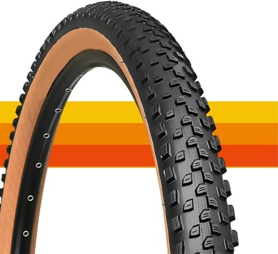 MTB Band - Buitenband Fiets - Offroad Rijden - Versterkte Zijwand - 27.5 x 2.25 - Bruine Zijkant