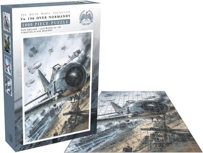 Puzzel 1000 stukjes - Vliegtuig FW 190 boven Normandië