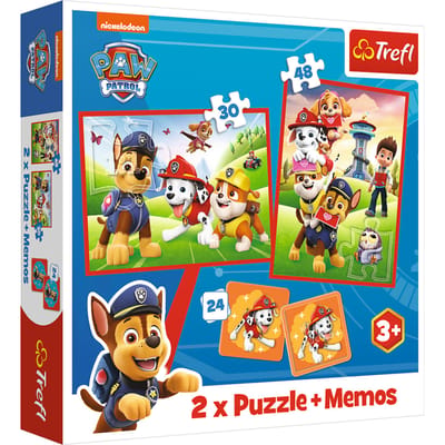 Trefl Psia Ekipa in Actie PAW Patrol 2-in-1 Puzzel- en Memoryset - 78 stukjes - Vanaf 3 jaar