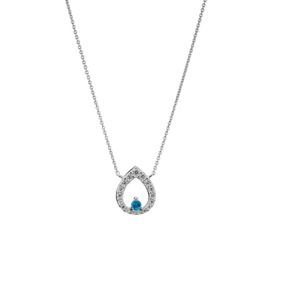 Orphelia 'Kiana' Dames 925 Sterling Zilveren Set: Ketting + Oorbellen - Zilver SET-7487