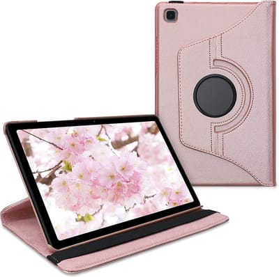 Draaibare Bookcase - Geschikt voor Samsung Galaxy Tab A7 Hoes - 10.4 inch (2020) - Roze Goud