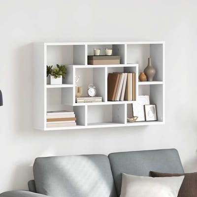 Vidaxl Wandplank, Wit, 85X16X52,5 Cm, Materiaal Houtvezelplaat