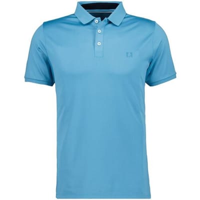 Ragman Polo Piqué Uni Keep Dry Finish Blauw Melange / male