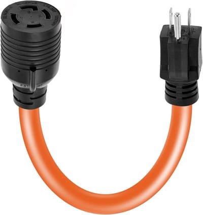 Generator Adapterkabel - Stroomkabel Omvormer - Energie Overzetten - ETL Gecertificeerd - 1.5 Voet - Oranje
