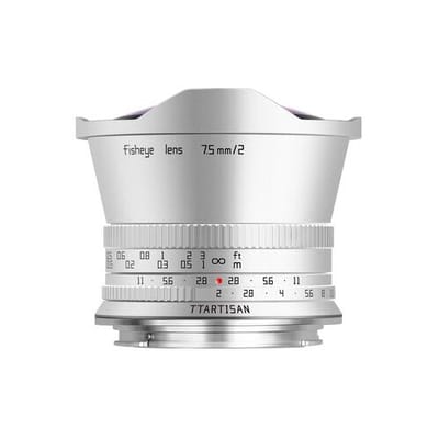 TTArtisan 7,5mm f/2.0 Fisheye, zilver  Canon RF