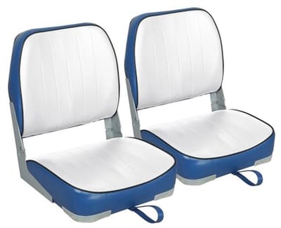 Opvouwbare Bootstoelen met Lage Rug - 2 Zitplaatsen in Diverse Kleuren