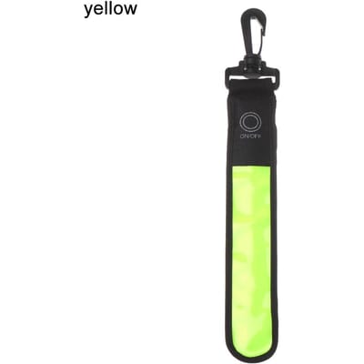 1 Stuk LED Gloeiend Lichtgevend Reflecterend Veiligheidswaarschuwing Handband Polsband Fiets Armband Licht Rugzak Hanglicht Nachtelijk Hardlopen geel