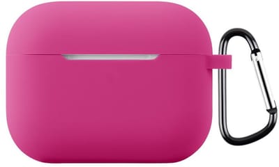 Telestore - hoesje geschikt voor AirPods Pro 3 soft case cover - donker roze - TPU hoesje Beschermhoes - AirPods Pro 3 Cover - AirPods Pro 3 hoesje - Geschikt voor Apple AirPods Pro 3 - gel hoesje met sleutelhanger
