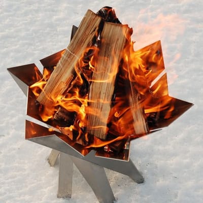 Design Vuurkorf voor Tuin en Terras - Ruw Staal - Ø 45,5 cm