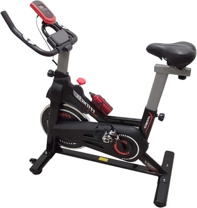 Indoor Fiets - Hometrainer Spinbike - Cardio Training - Stabiel Ontwerp - 6 kg Vliegwiel - Zwart