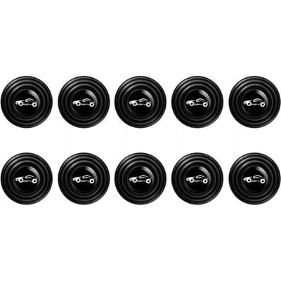 Lot de 20 coussinets antichocs en silicone pour portière de voiture, universels, pour coffre, isolation phonique, autocollants, joints anti-rayures black