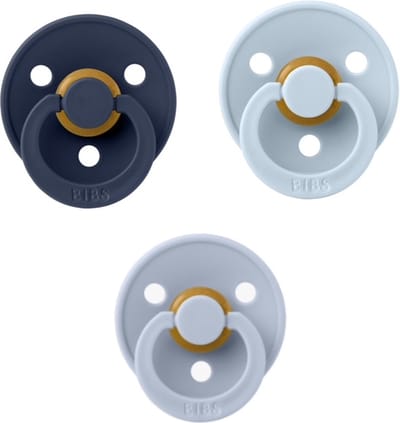 Bibs fopspeen 0-6 maand set 3 stuks Petrol,Dark Denim,Sky Blue maat 1