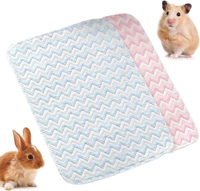 2 stuks caviakooi voering absorberende herbruikbare wasbare cavia plaspads waterabsorberend huisdier beddengoed mat voor kleine dieren chinchilla's konijnen hamster konijn