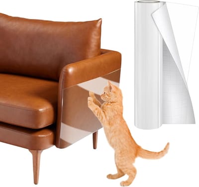 Zelfklevende Krabbescherming voor Meubels - 5m x 20cm Krabfolie voor Katten, Bescherming voor Banken, Kasten en Meubilair