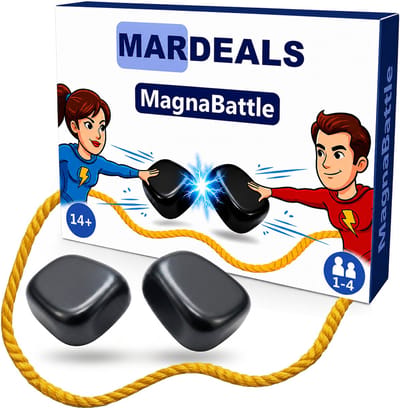 Mardeals MagnaBattle - Magneten spel - Gezelschapsspellen kinderen - Gezelschapsspel voor volwassenen - Magneet spel - Magnetisch schaakspel - Gezelschapsspel - 1 tot 4 spelers - Inclusief opbergzakje