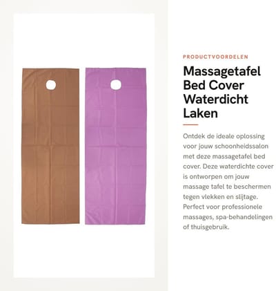 Dailygoods- Massagetafel Hoes - Waterdicht - Beschermend - 75 X 200 Cm - Geschikt voor Schoonheidssalon - Hoge Kwaliteit - Massagetafelbed