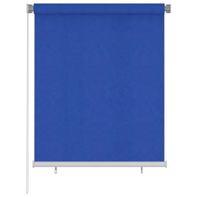 vidaXL Rolgordijn voor buiten 125(B)x140(H) cm HDPE blauw