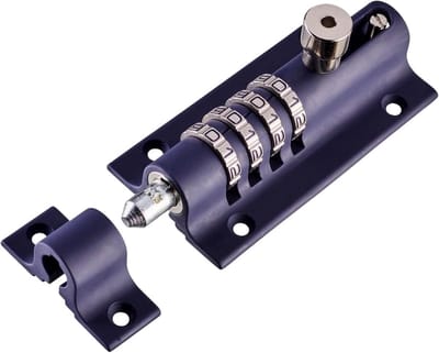 Combinatie Borgbout 4-cijferig Instelbaar - Hoge Beveiliging voor Deuren, Poorten & Luiken - 120 mm