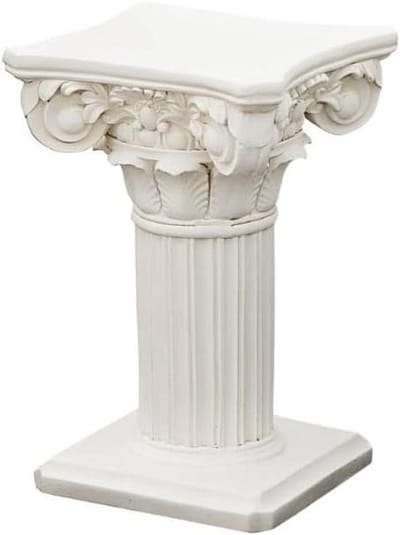 Romeinse Zuil - Decoratieve Pilaar - Ruimte Verfraaien - Verweerde Afwerking - Niet Gespecificeerd - Wit