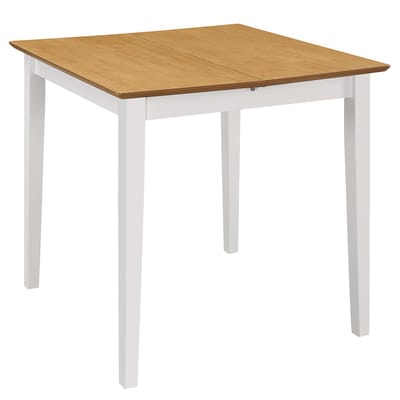 vidaXL - Eettafel - verlengbaar - (80-120)x80x74 - cm - MDF - wit