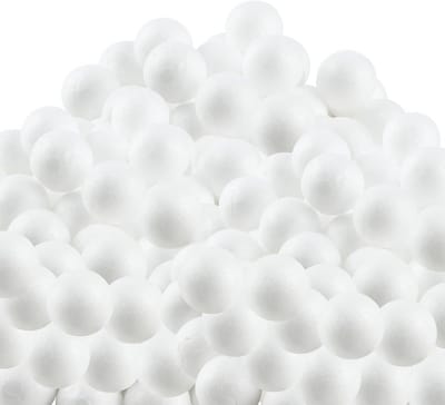 100 stuks schuimknutselballen, piepschuim ballen, piepschuim ballen voor kunst, doe-het-zelf, ornamenten, schoolprojecten, feestdecoratie (solide 2 cm)