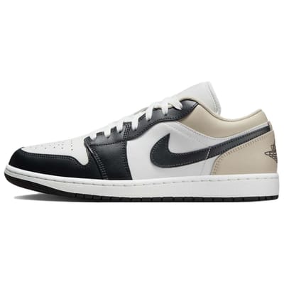 Air Jordan 1 Low Black Toe Rattan Heren Sneakers Wit Summit-White Off-Noir 553558-153 41
