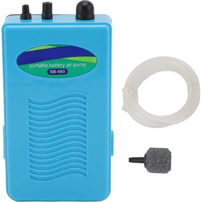 Pompe à oxygène pour aquarium, contrôle intelligent, pompe à air portable silencieuse pour aquarium, pour intérieur et extérieur blue